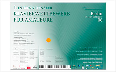 Plakat Klavierwettbewerb für Amateure Berlin
